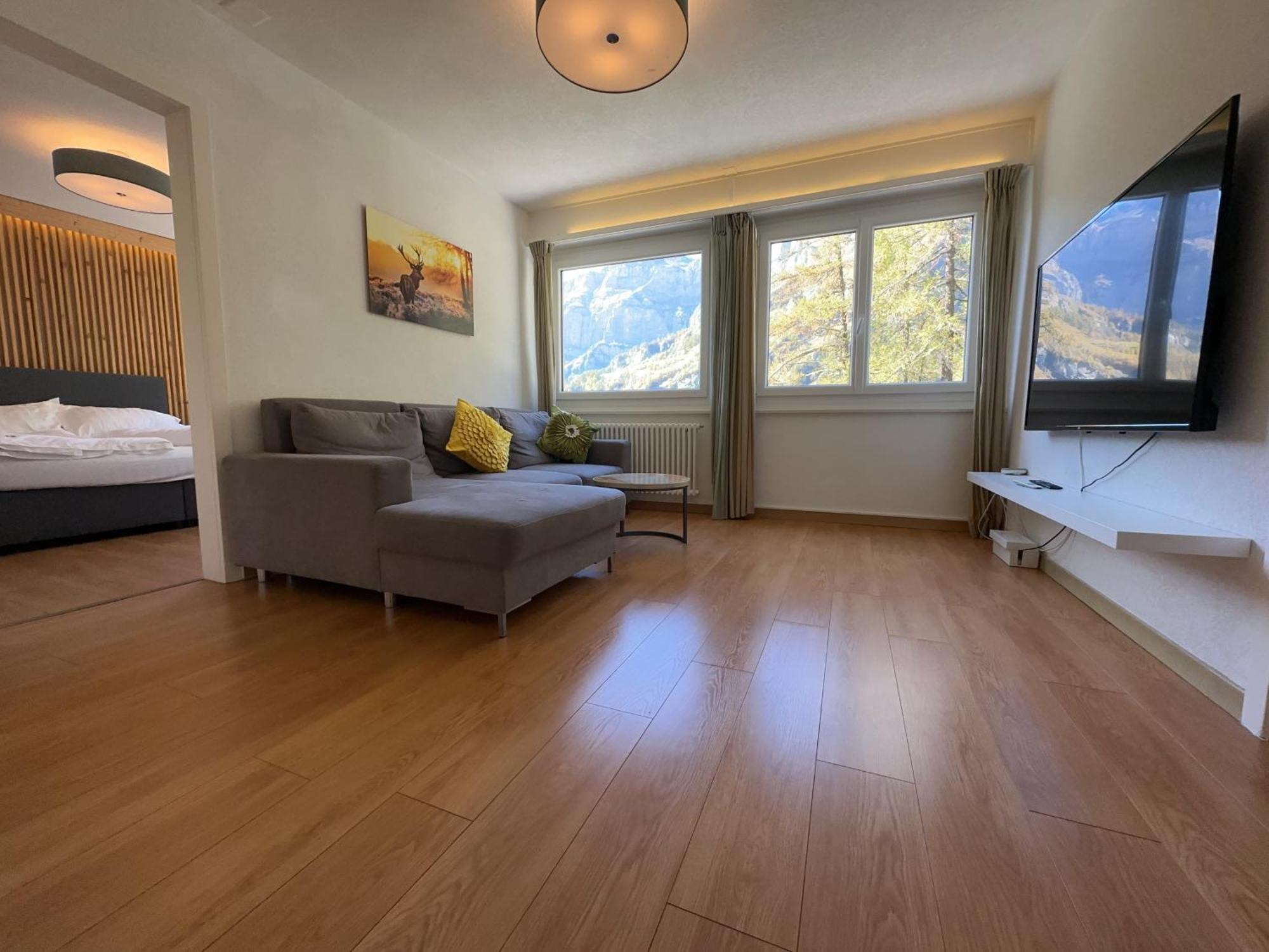 Center, Sauna, View - Haus Linaria Leukerbad Eksteriør bilde